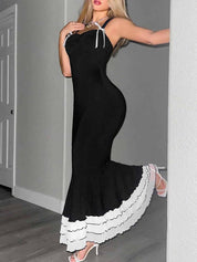 Robe longue moulante nuisette