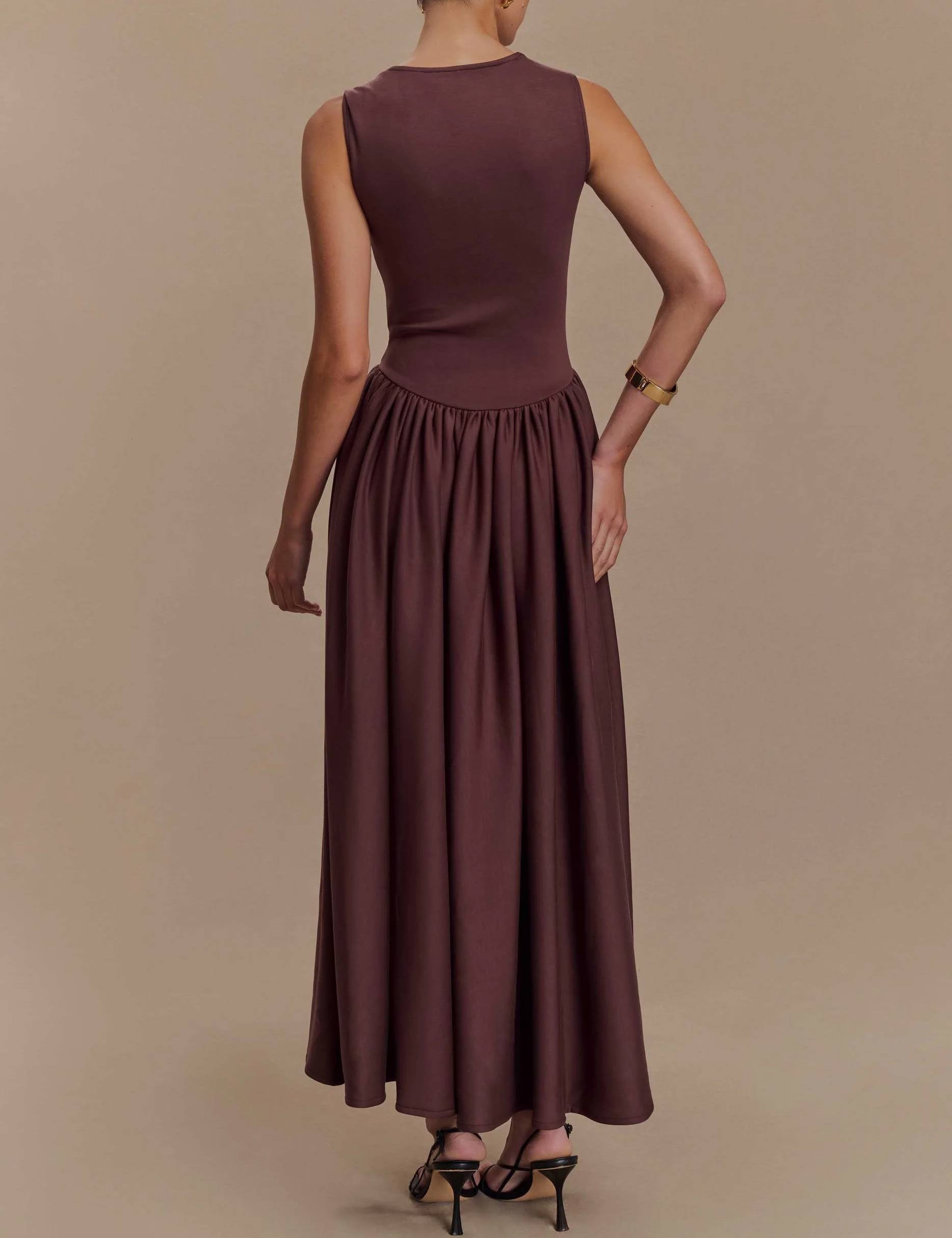 Robe Minimalist rétro col carré