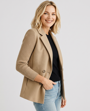 Manteau Sasha camel — trois-quarts