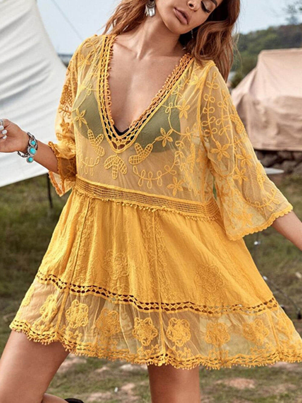Robe ample de vacances de plage