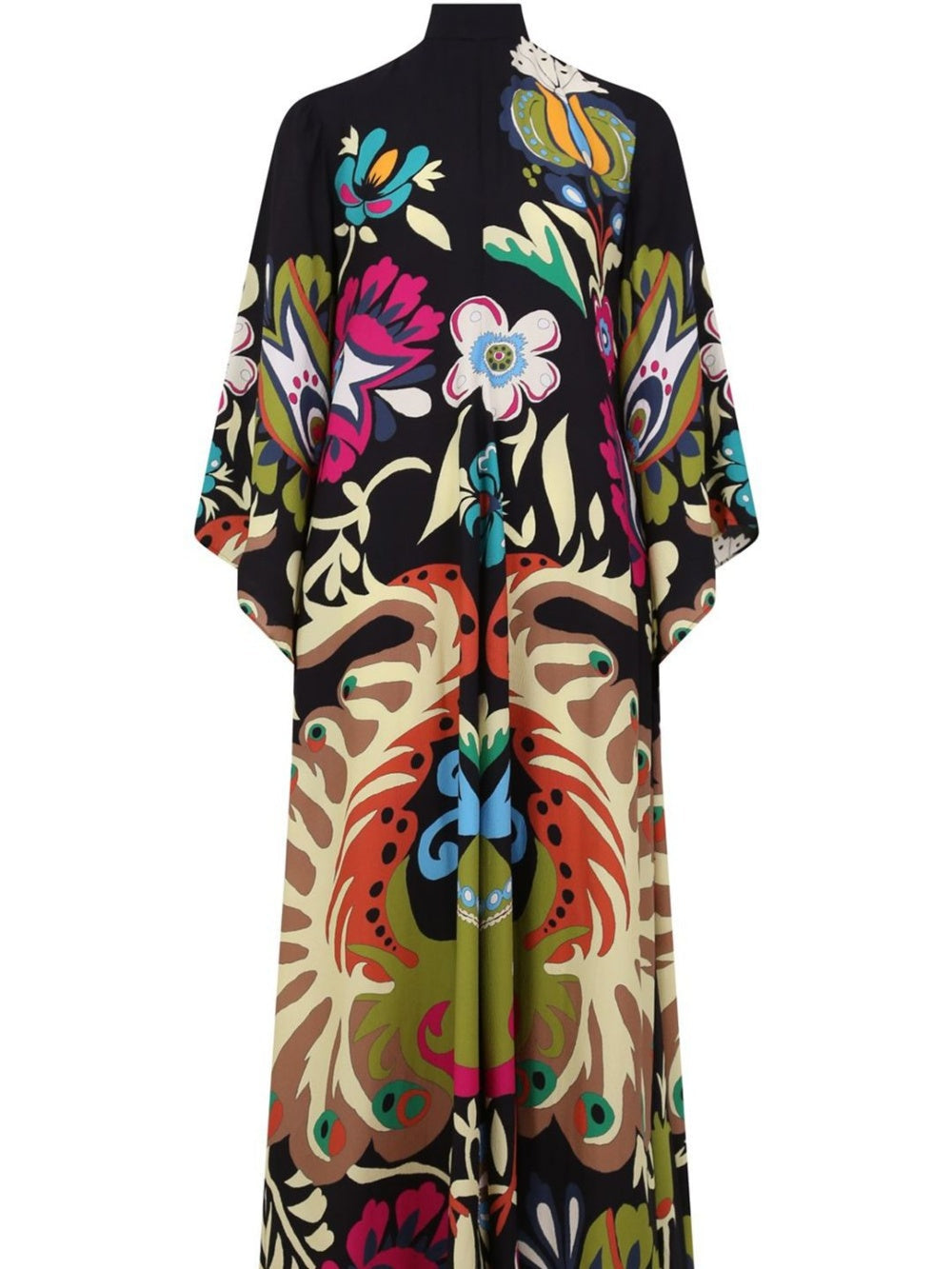 Robe longue Peacock imprimée