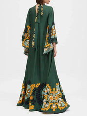 Robe longue ample imprimée