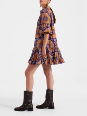 Robe courte taille basse à étages