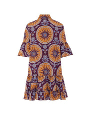 Robe courte taille basse à étages