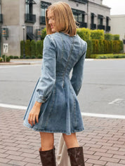 Robe courte en denim