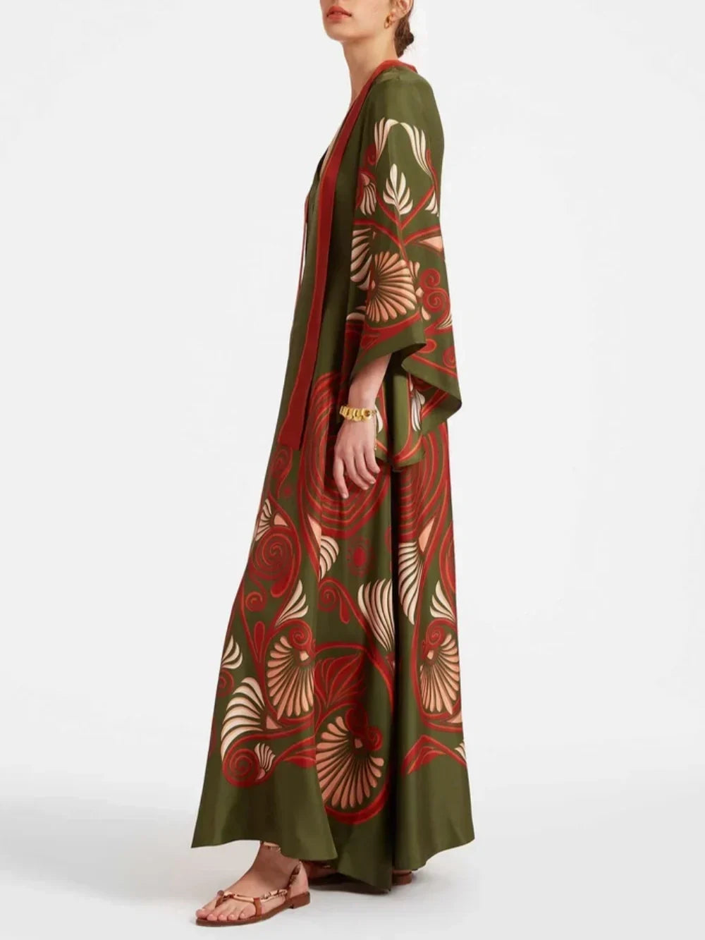 Robe longue Elegance éclatante imprimé