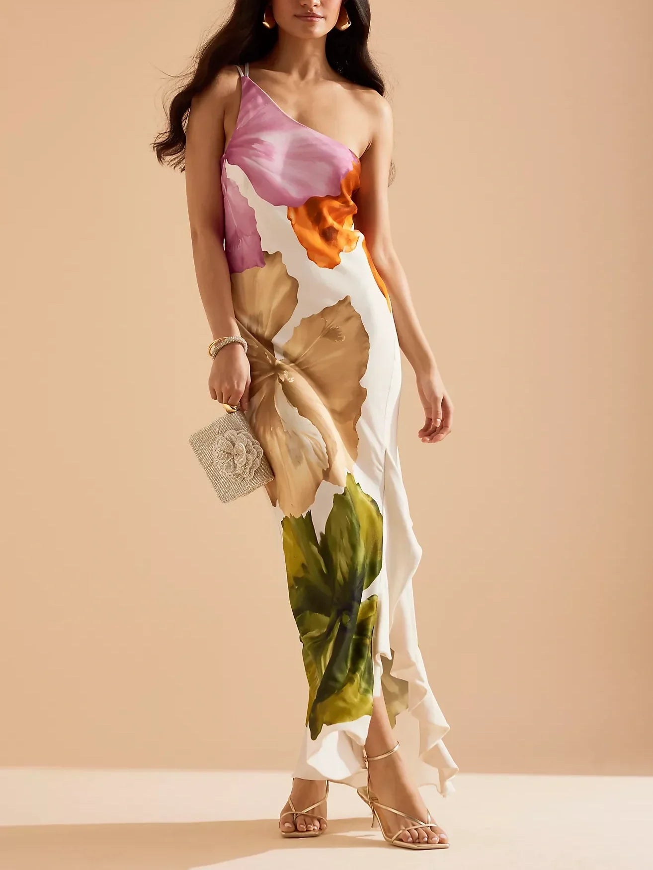 Robe One-shoulder nuisette