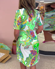 Robe Aria imprimée droite