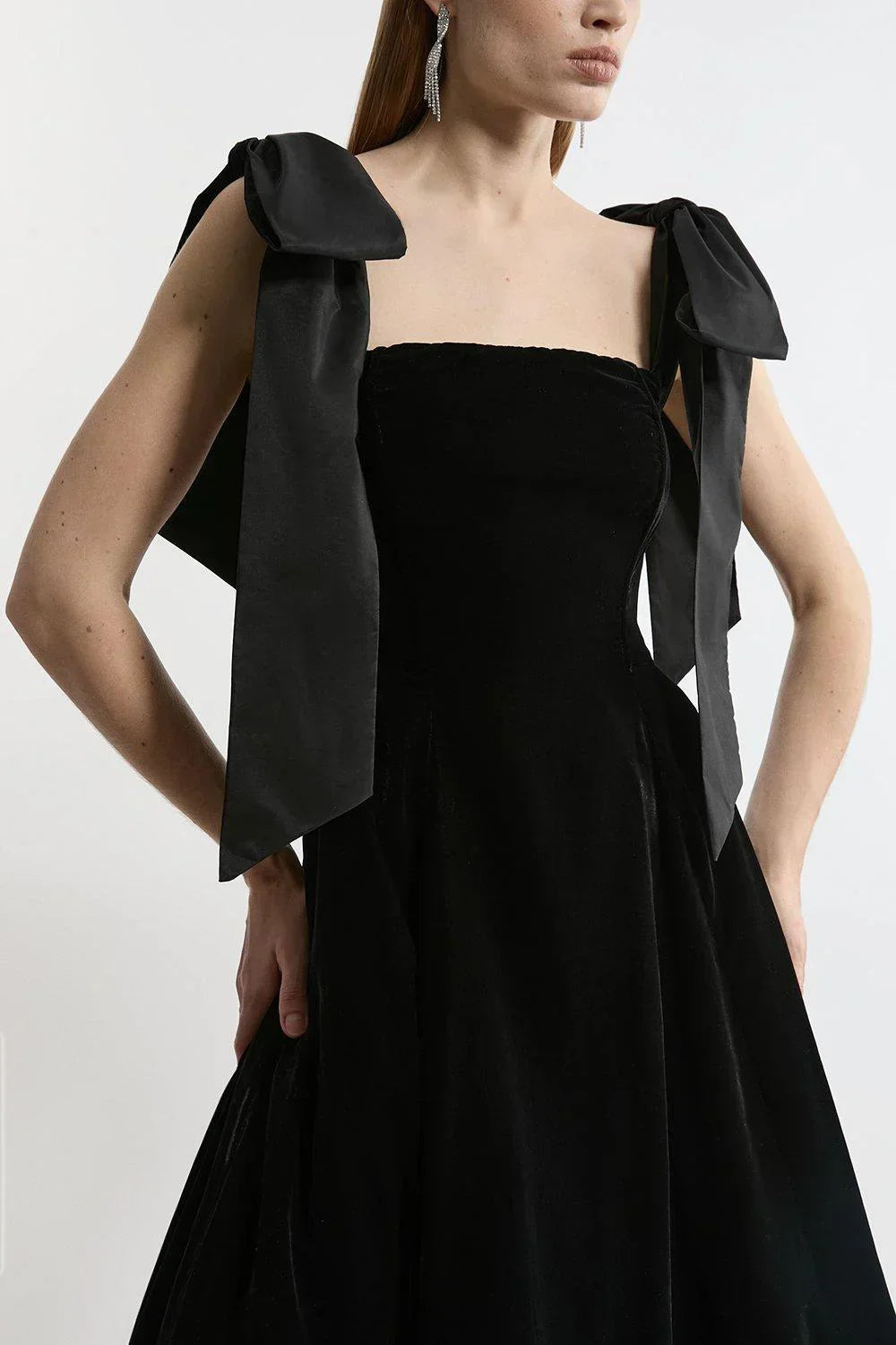 Robe mi-longue Velvet bustier