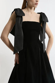 Robe mi-longue Velvet bustier