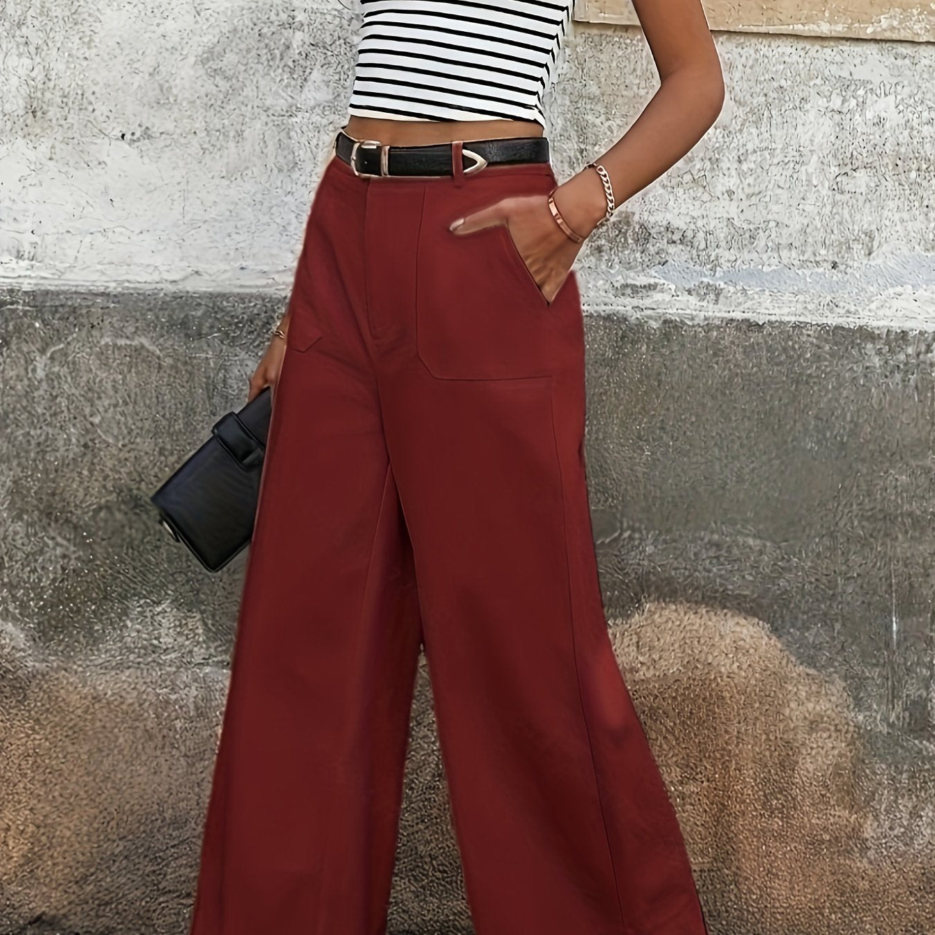 Pantalon Mara taille haute ample