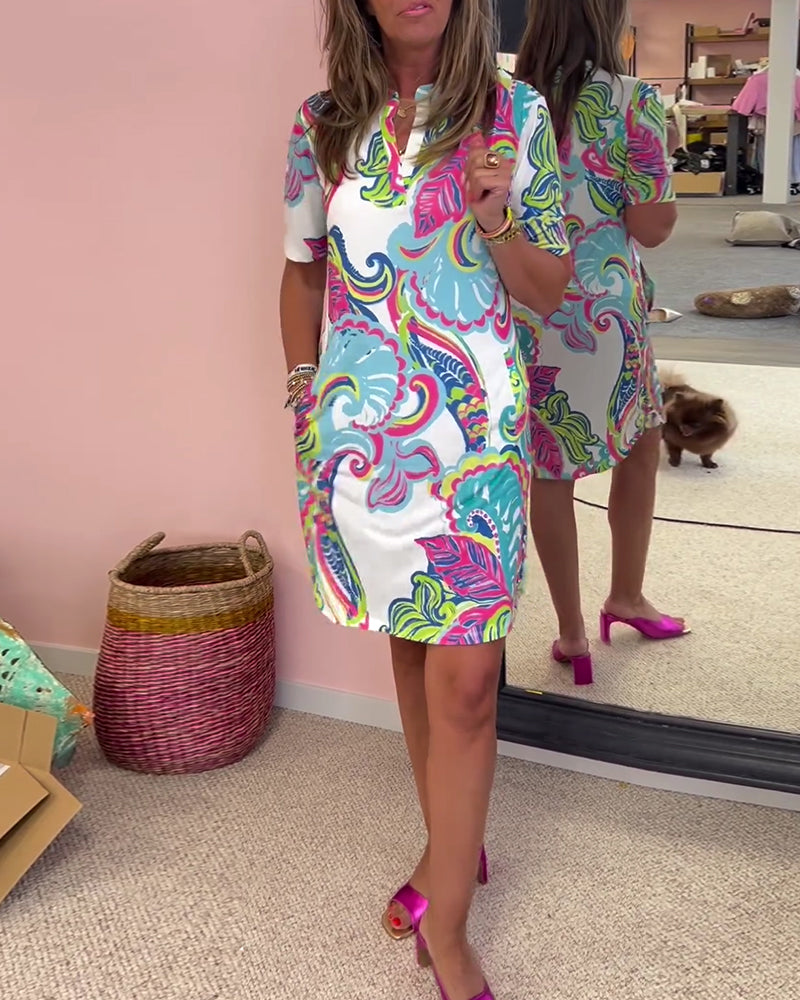 Robe Aria imprimée droite