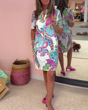 Robe Aria imprimée droite