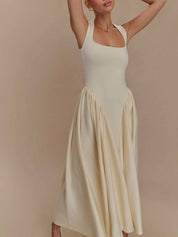 Robe Minimalist rétro col carré