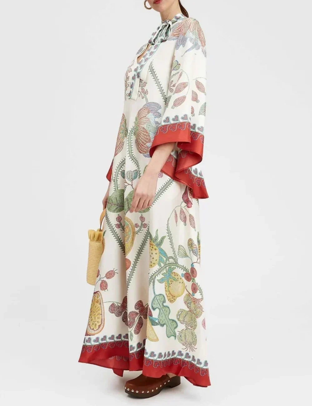 Robe longue Hand-placed imprimé