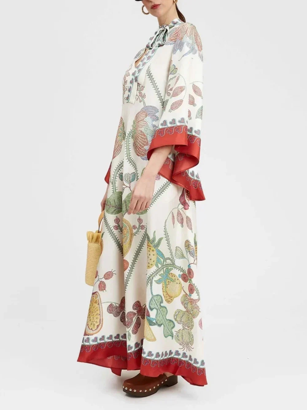 Robe longue Hand-placed imprimé