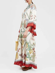 Robe longue Hand-placed imprimé