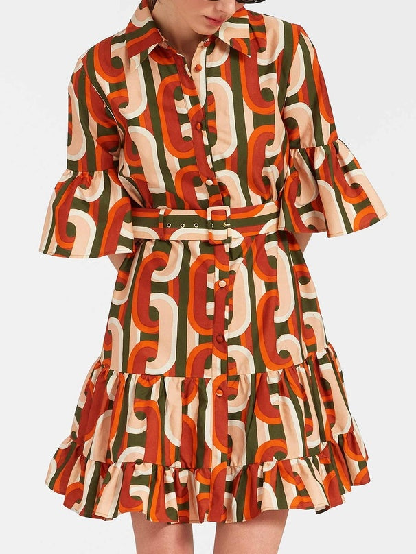 Robe courte élégante taille basse