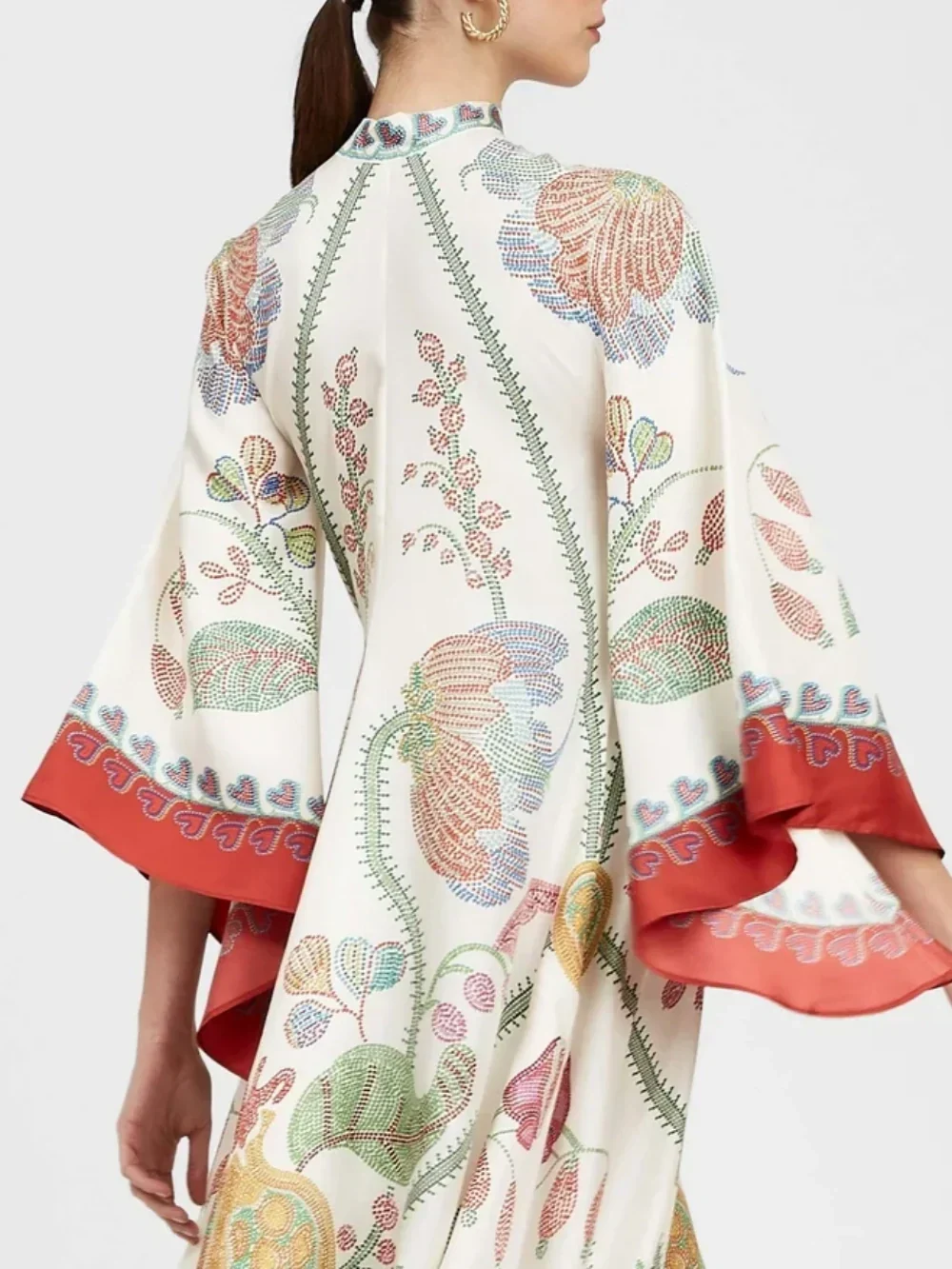 Robe longue Hand-placed imprimé