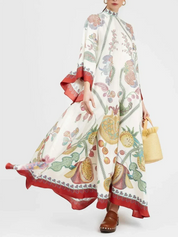 Robe longue Hand-placed imprimé