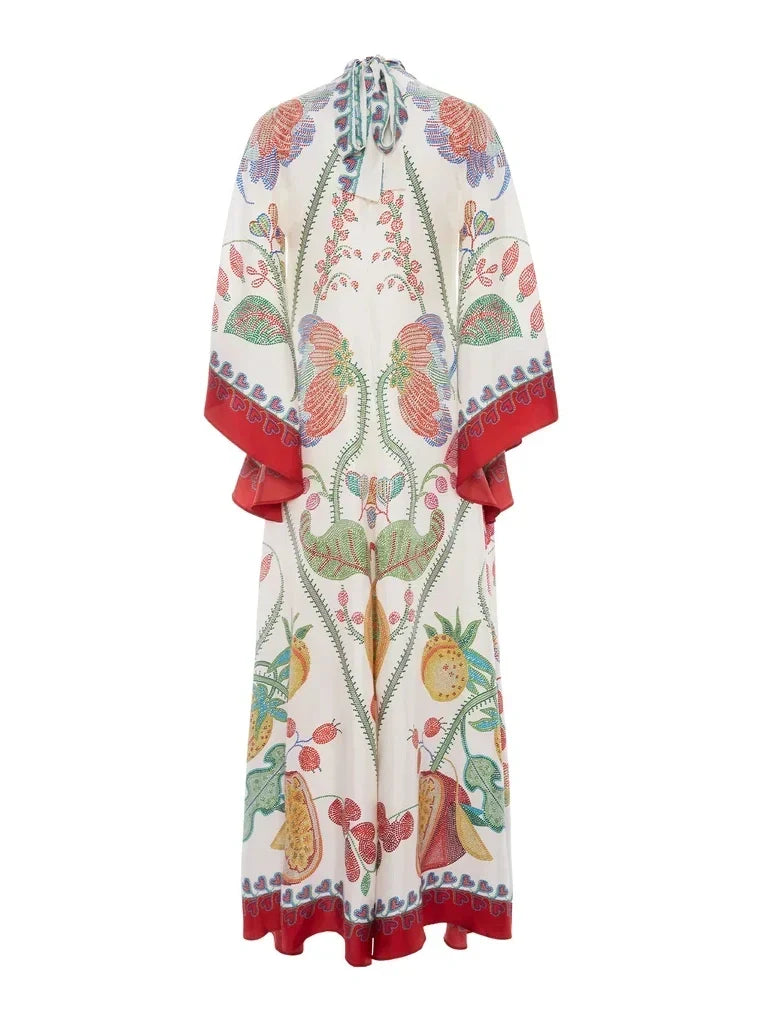 Robe longue Hand-placed imprimé