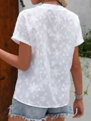 Blouse Liana fleurie drapée