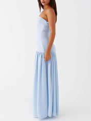 Robe longue raffinée dos nu bustier