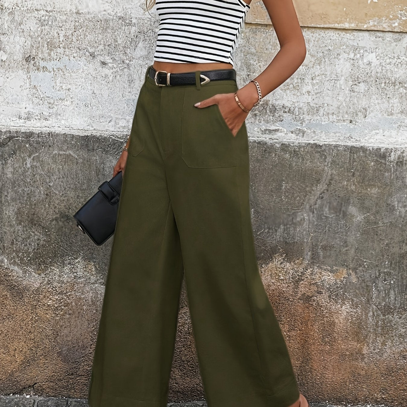 Pantalon Mara taille haute ample