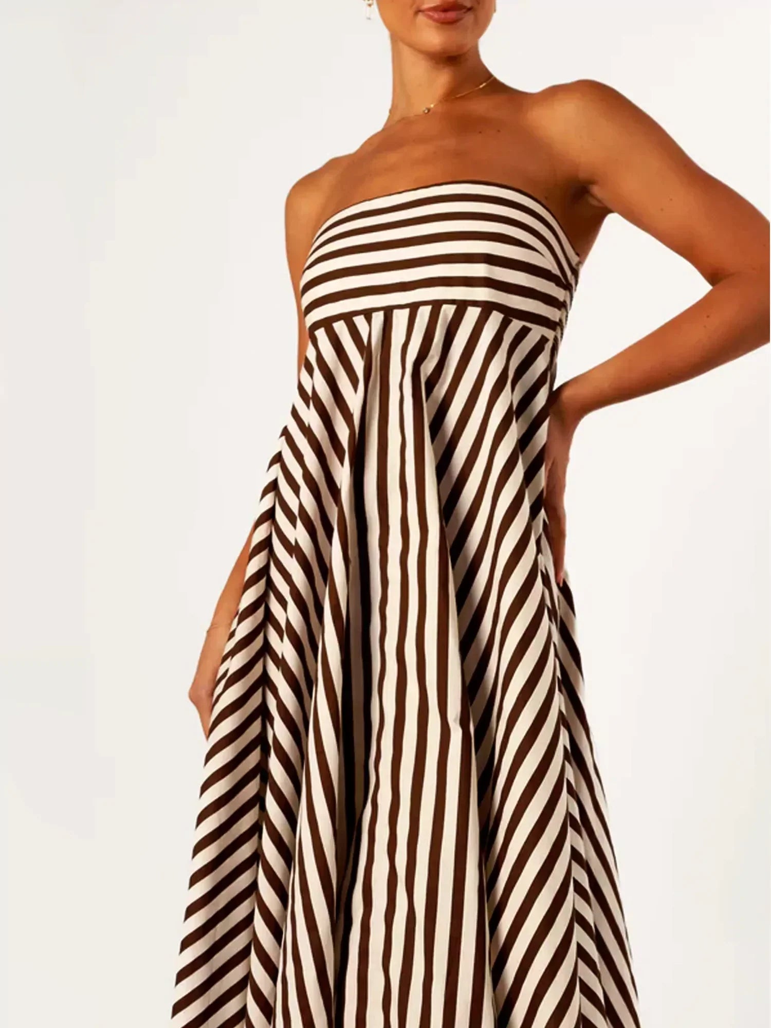 Robe longue Nocturnal froncée