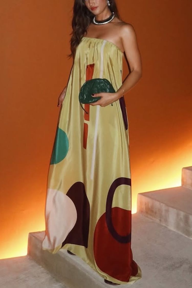 Robe longue Miss unique imprimée ample