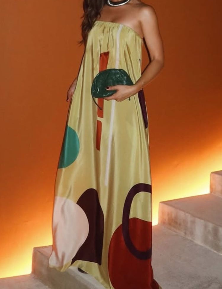 Robe longue Miss unique imprimée ample
