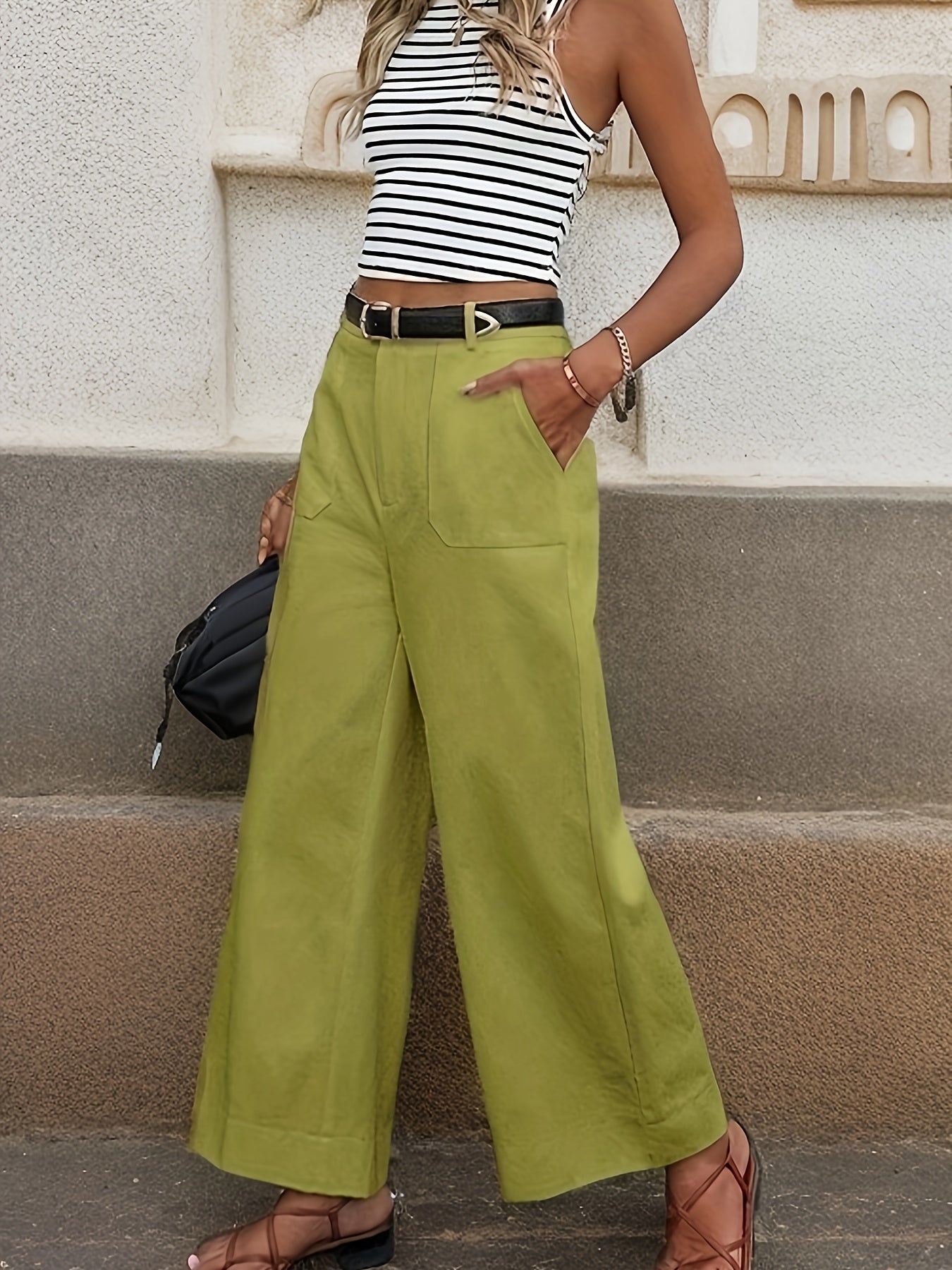 Pantalon Mara taille haute ample