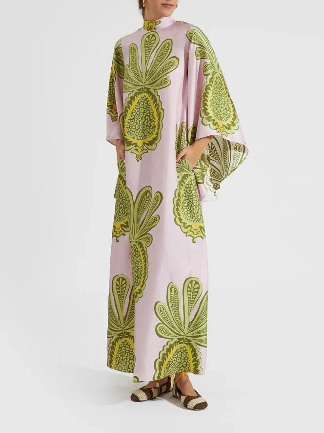 Robe longue Tropical imprimé