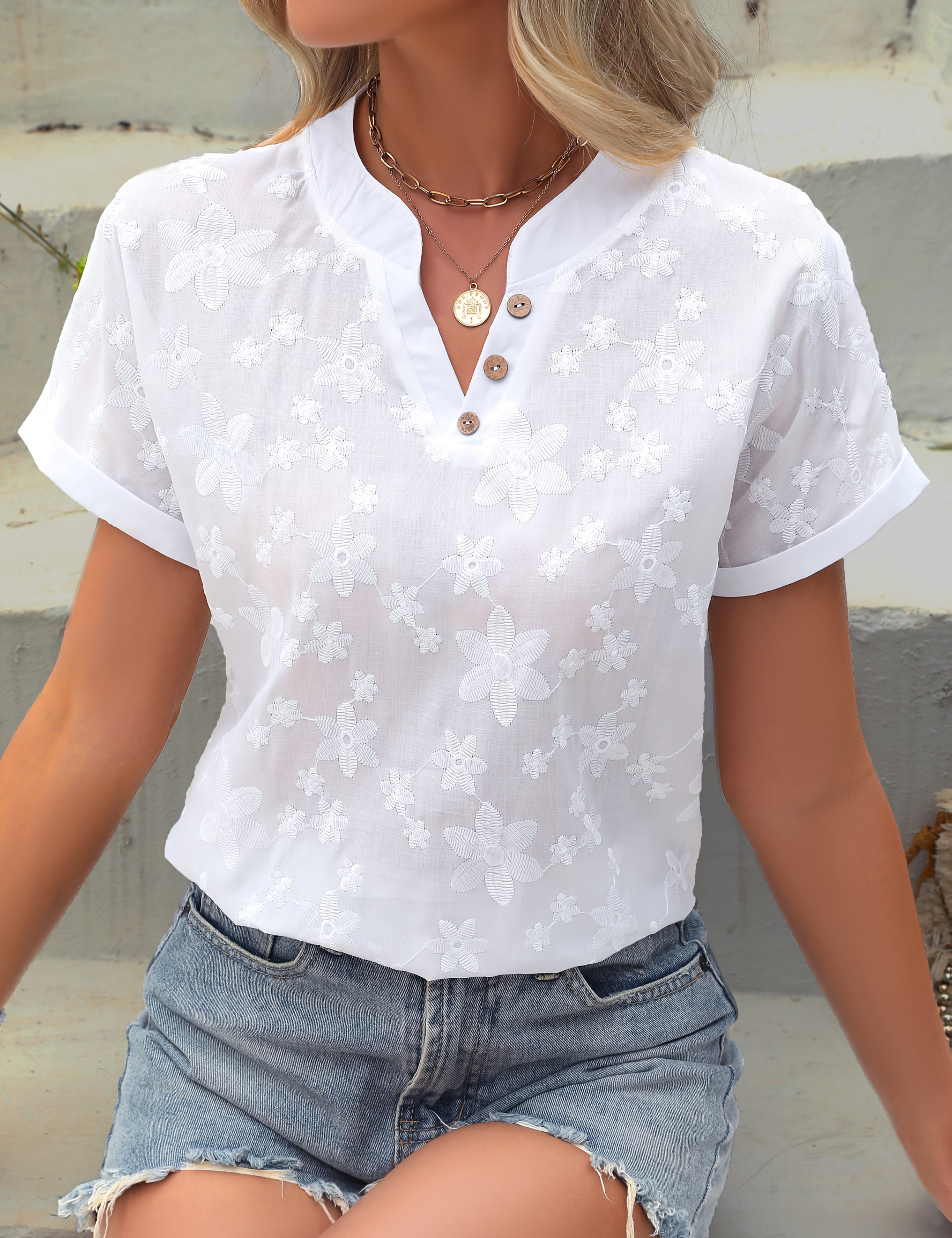 Blouse Liana fleurie drapée