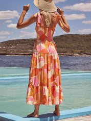 Robe sans manches plissée extensible