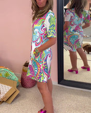 Robe Aria imprimée droite