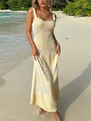 Robe longue en maille ajouré d'été