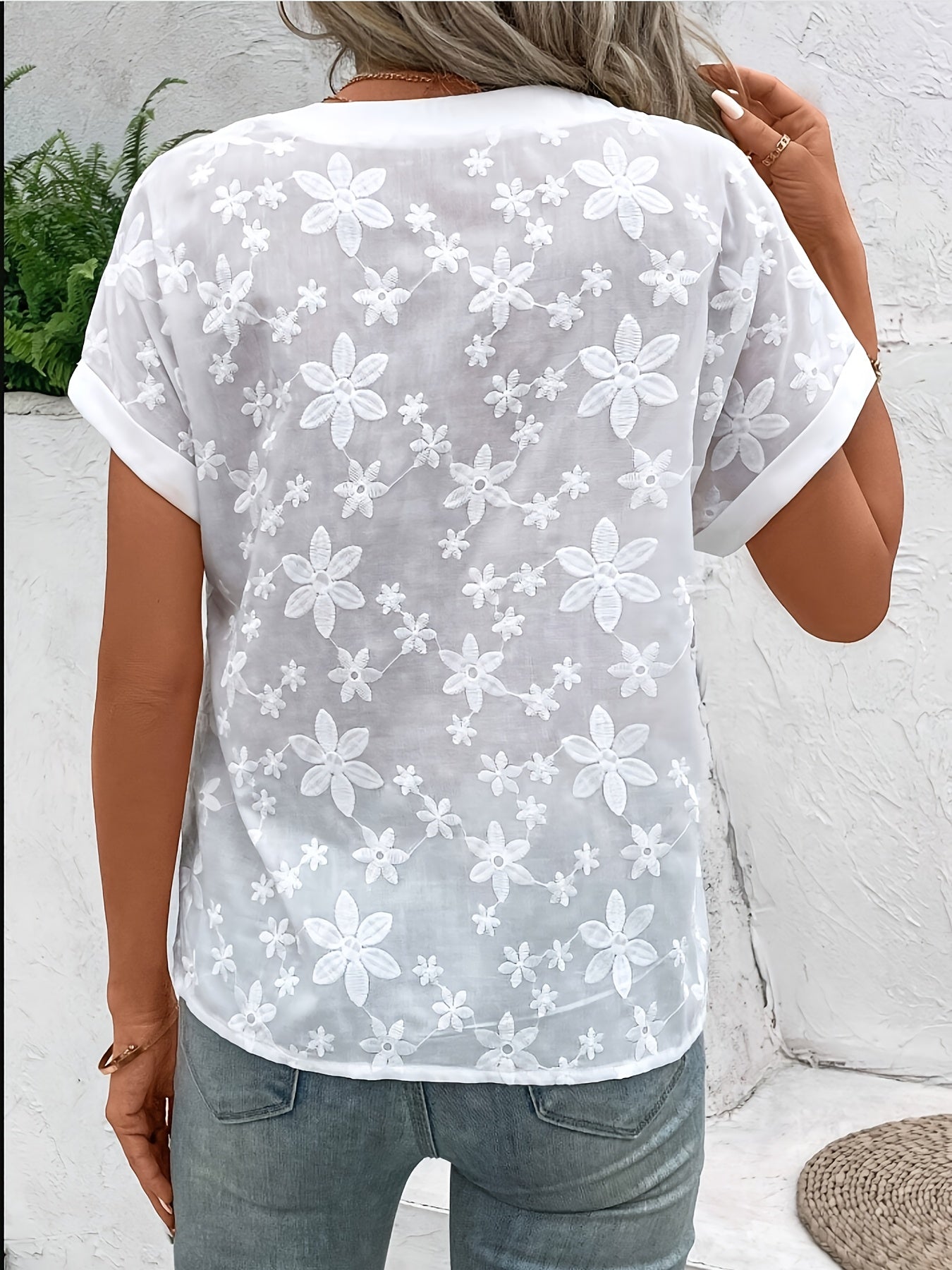Blouse Liana fleurie drapée