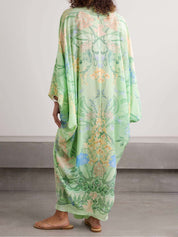 Robe mi-longue unique oversize à imprimé floral