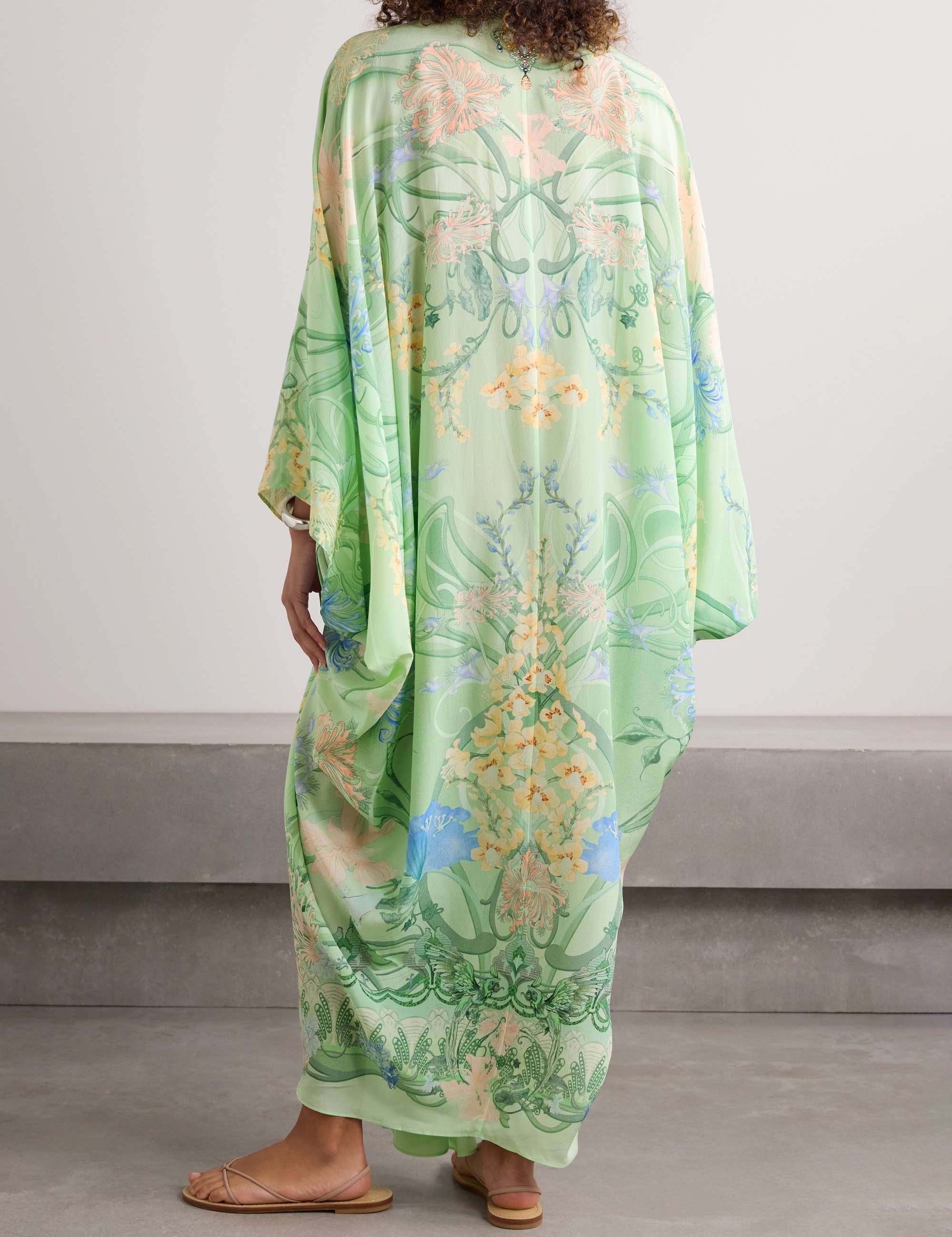 Robe mi-longue unique oversize à imprimé floral