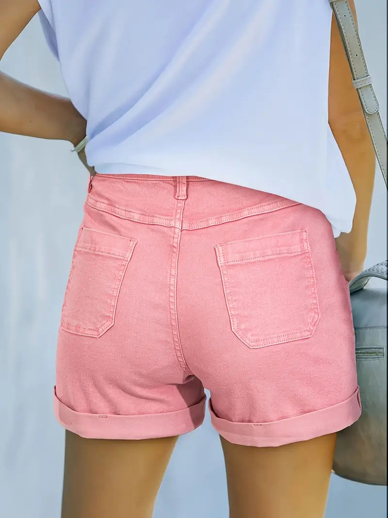 Short Lila vintage extensible en denim