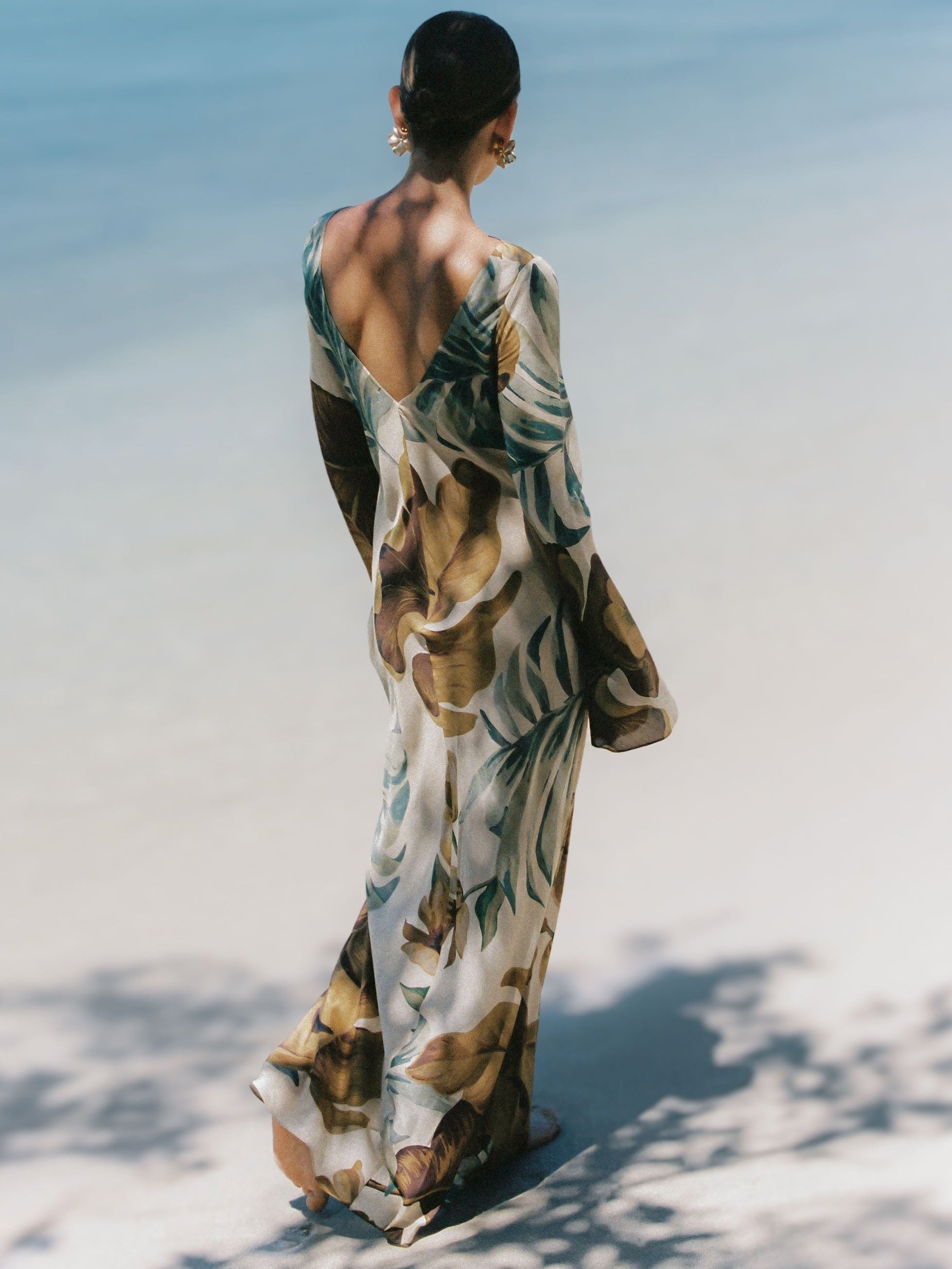 Robe longue — Marron