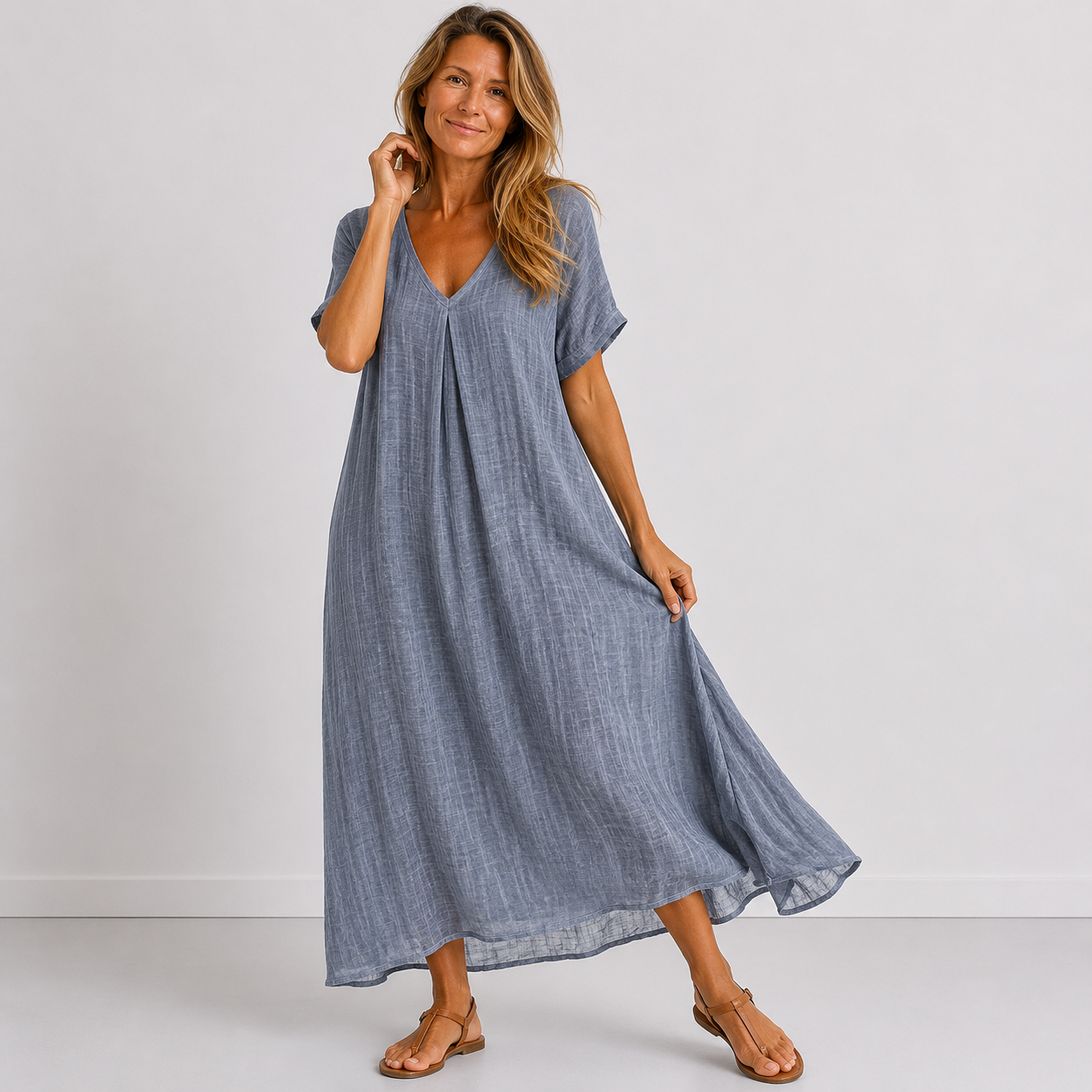 Robe longue Faye en lin
