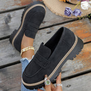 Mocassins Bromley à plateforme en daim