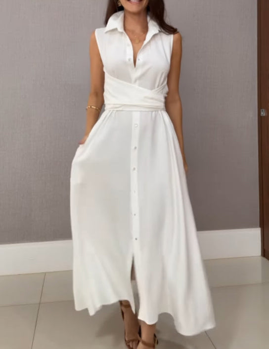 Robe mi-longue unique