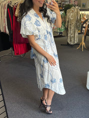 Robe mi-longue Palm imprimé