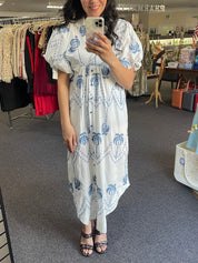 Robe mi-longue Palm imprimé
