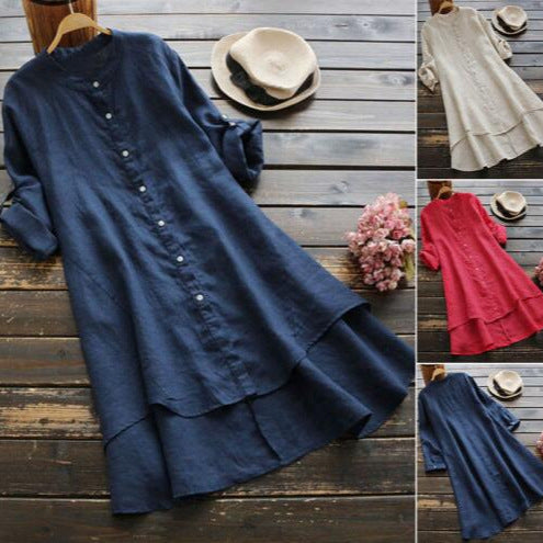 Chemise Della boutonnée en lin