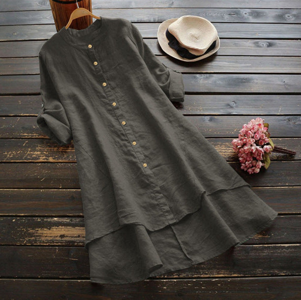 Chemise Della boutonnée en lin