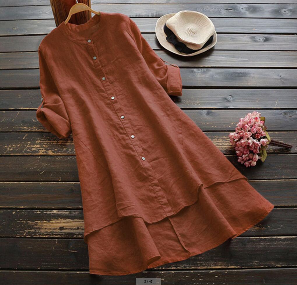 Chemise Della boutonnée en lin